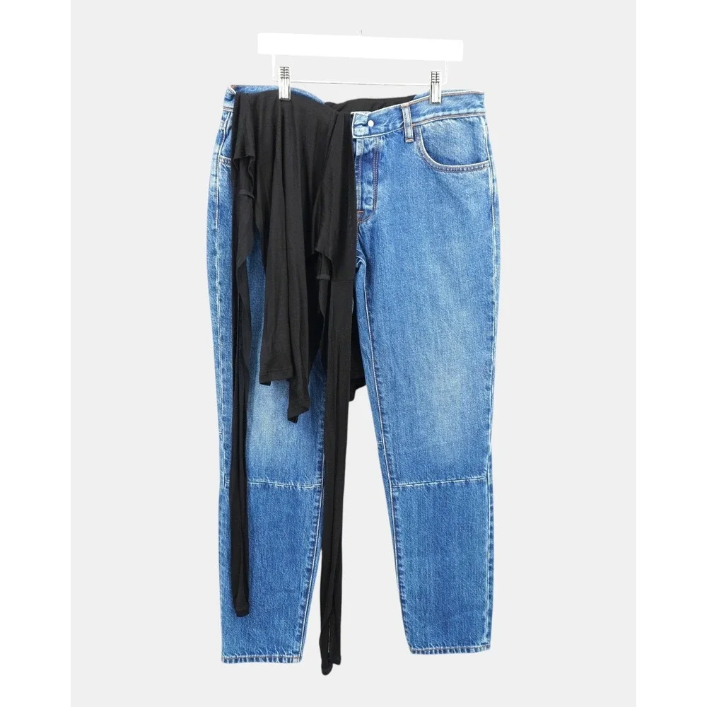 Unravel‎ Project Reversible Hybrid Jeans Women's 27 Shirt Overlay Deconstructed